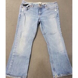 Banana Republic Stretch Blue Jeans SZ 14 Petite Ankle 18x24 Made in USA Y2K 90s